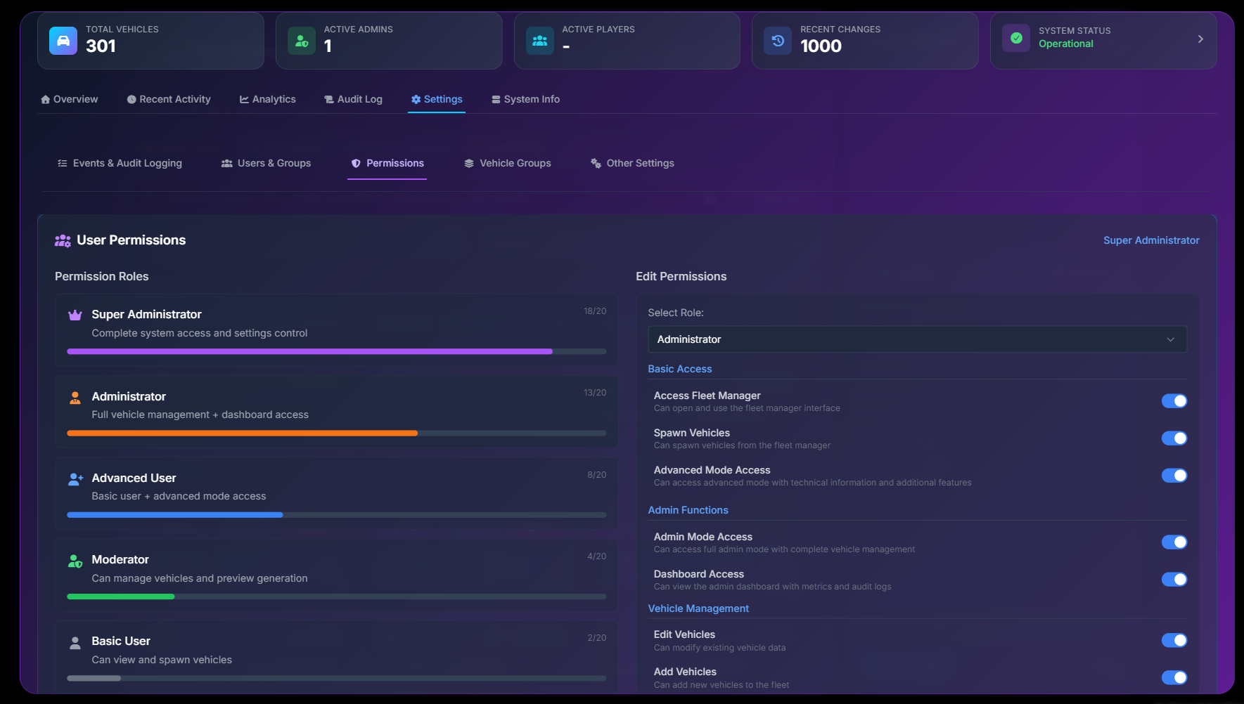 Permissions Settings