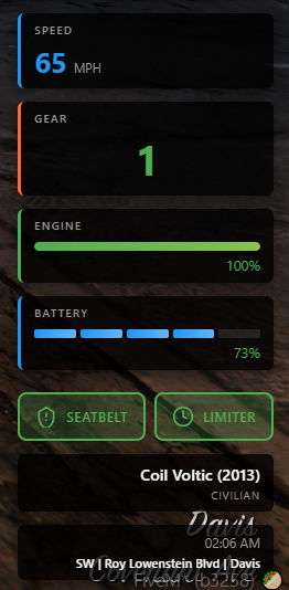 VehicleHUD - Electric Battery Display
